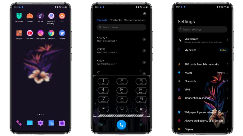 ثيم Flower Night M14 MIUI