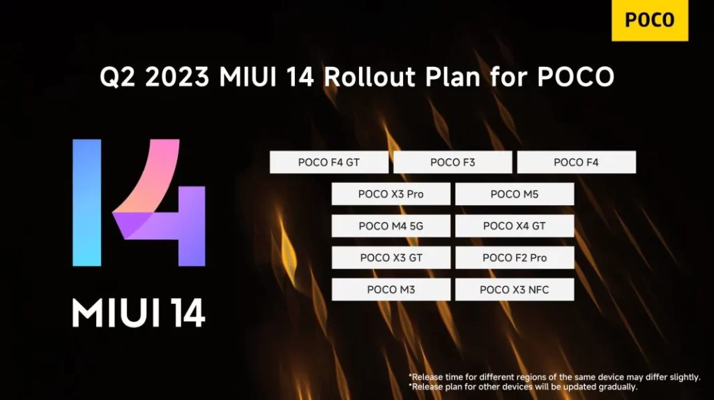 قائمة هواتف بوكو التي حصلت على واجهة MIUI 14