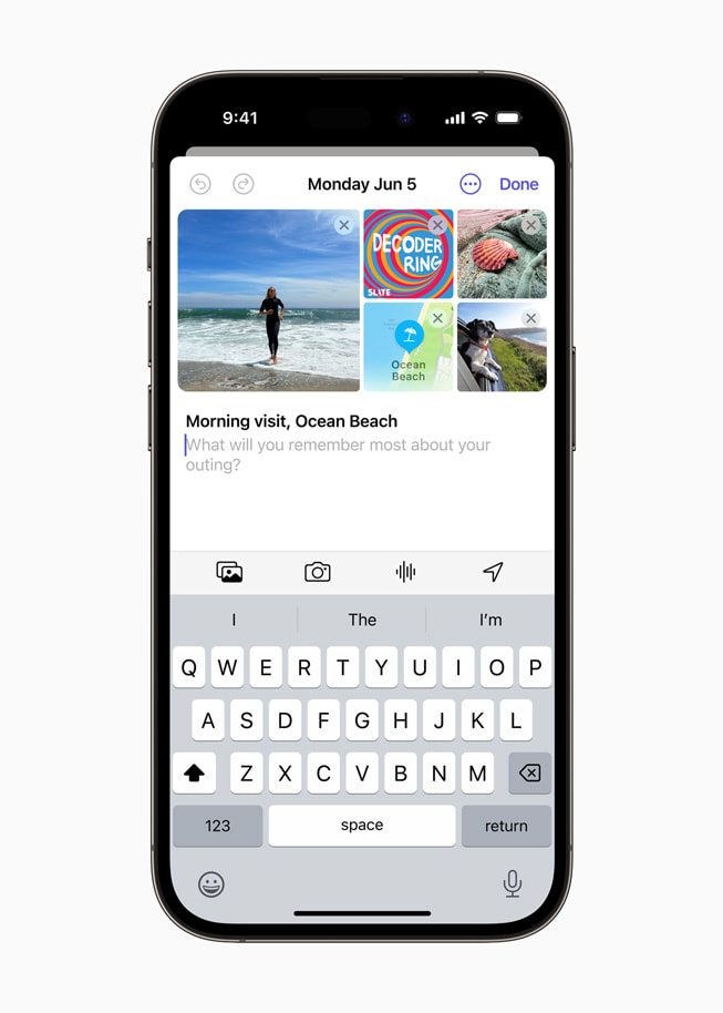 تطبيق  Journal  في اي او اس 17