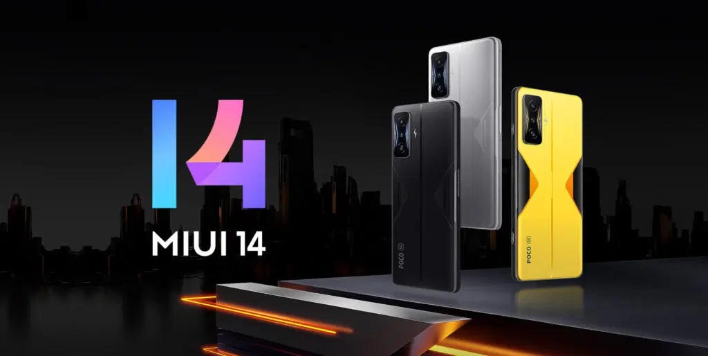 تحديث واجهة MIUI 14 لهاتف بوكو اف 4 جي تي