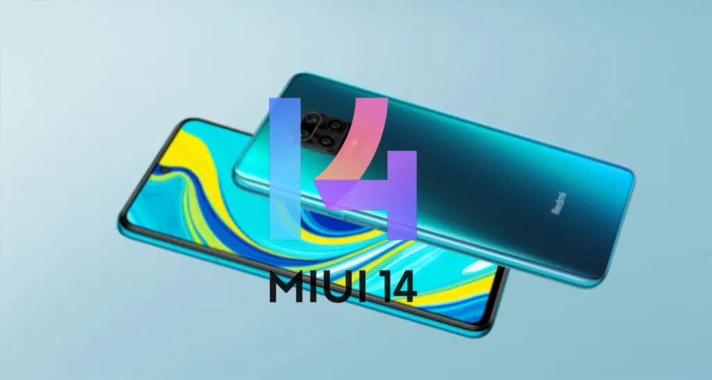 تحديث MIUI 14 لهاتف ريدمي نوت 9 اس