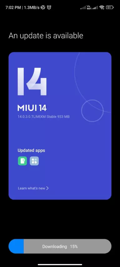 تحديث MIUI 14