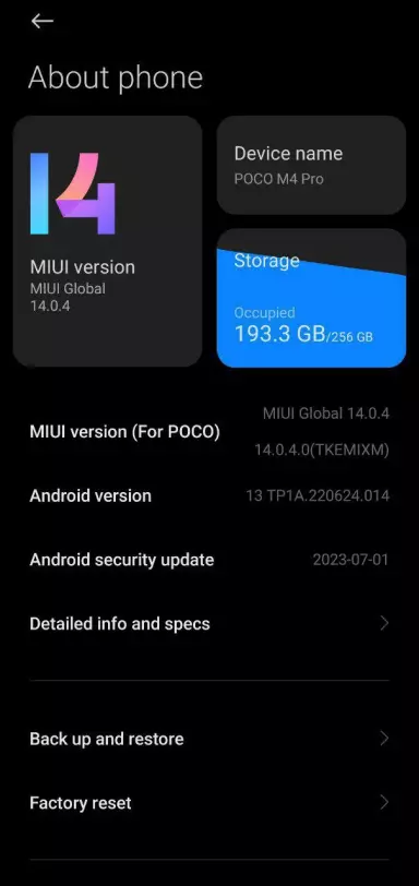 تحديث واجهة MIUI 14