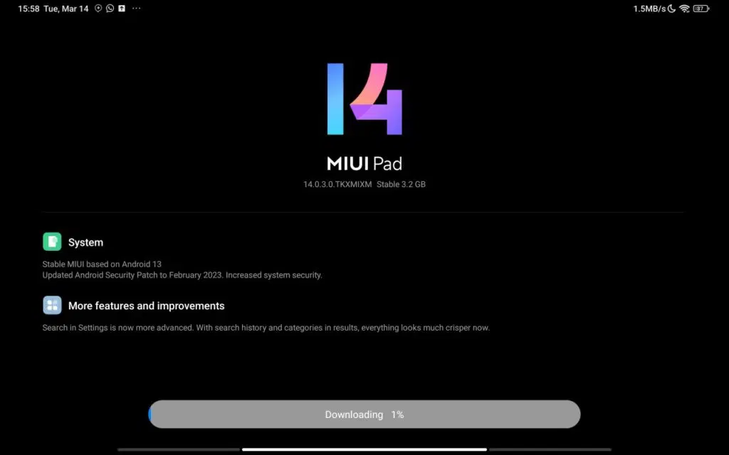 تحديث MIUI 14
