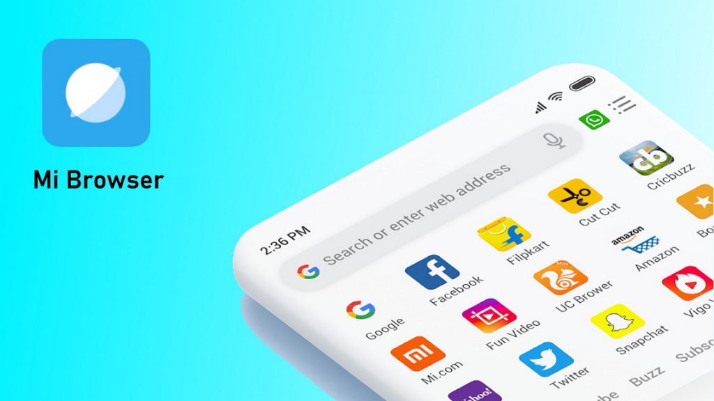 Mi Browser في هاتف شاومي