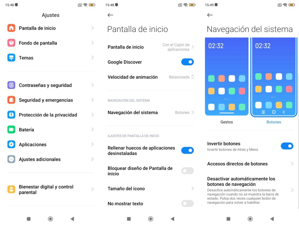تنشيط أو إزالة التنقل بالإيماءات في واجهة MIUI