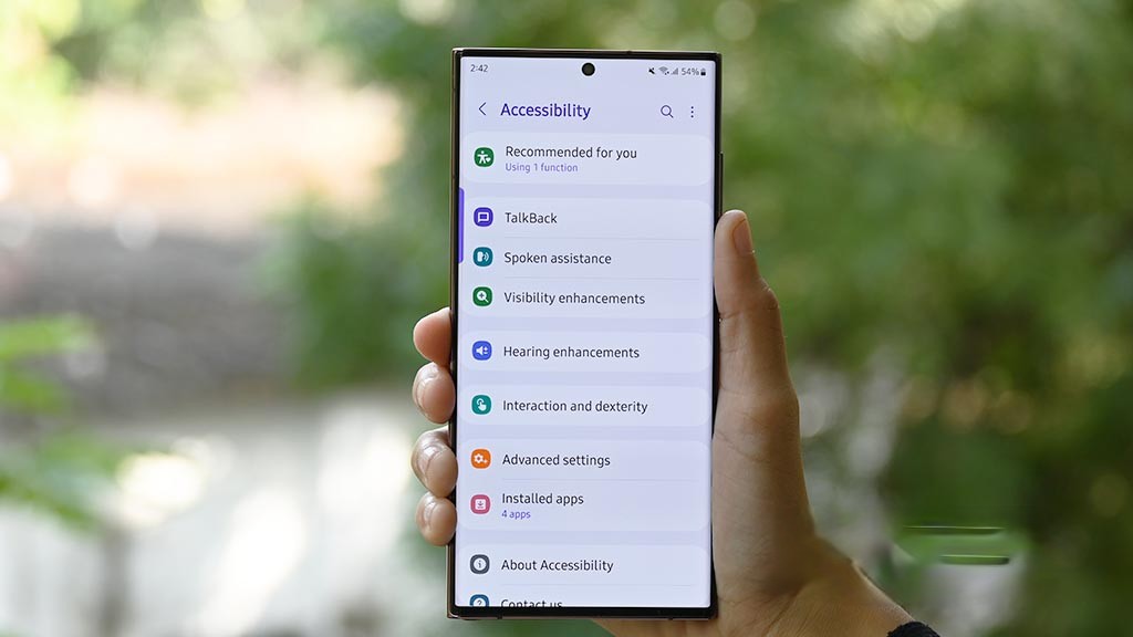 ميزات إمكانية الوصول في واجهة One UI 6