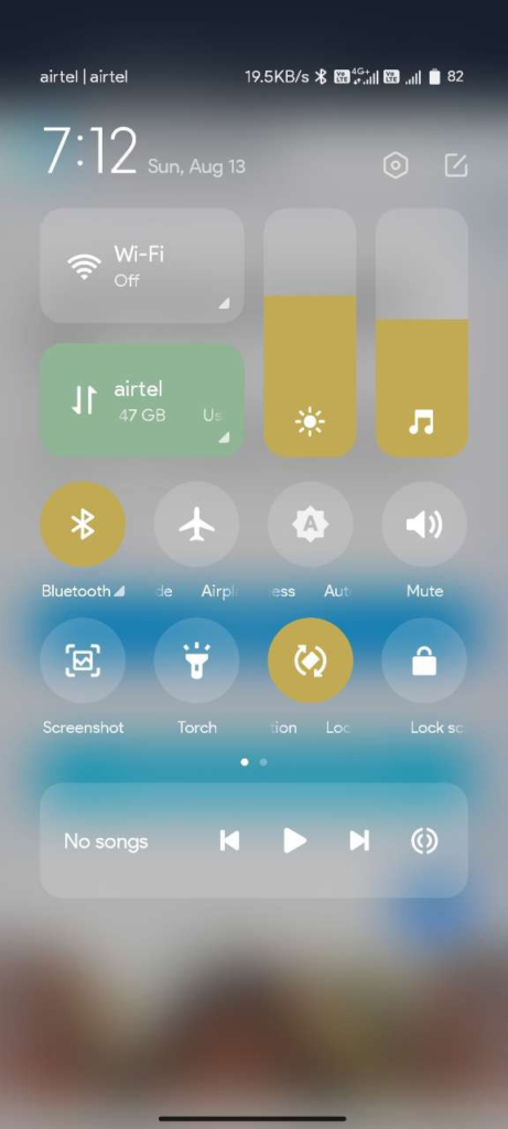 مركز التحكم في واجهة One UI 6