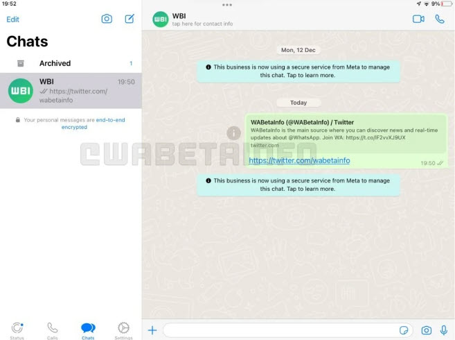 تحديث واتساب الجديد يتيح إمكانية العمل على ايباد