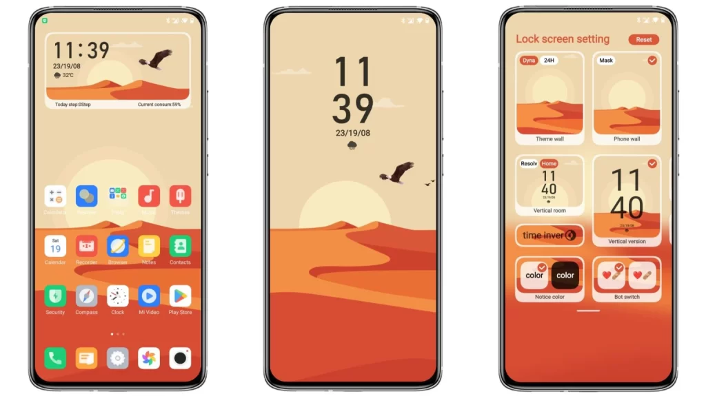 ثيم Desert J15 MIUI