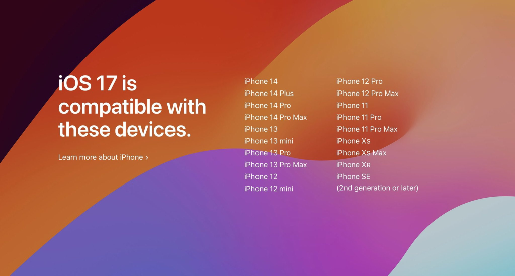 هواتف ايفون ستحصل على iOS 17‌