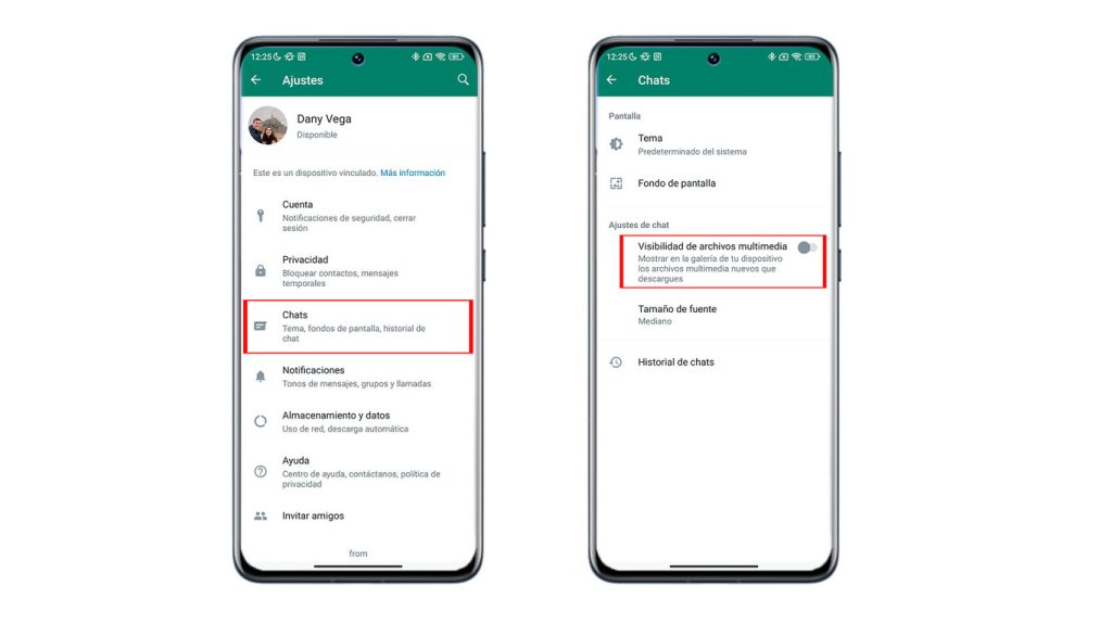 إلغاء تنشيط إعداد في WhatsApp لتوفير مساحة على الهاتف
