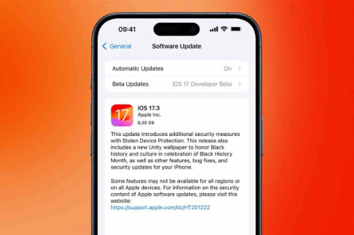 مميزات تحديث iOS 17.3