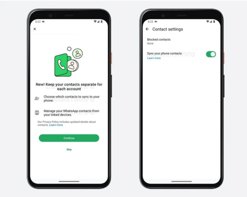 يعمل تحديث واتساب على اختبار تغيير جديد يهدف إلى تحسين إدارة جهات الاتصال، خاصة لأولئك الذين يستخدمون أكثر من حساب واحد. بالإضافة إلى التغييرات الجمالية وبعض الميزات المطلوبة من المستخدمين، يسعى تحديث واتساب لتقديم حلول تسهل على المستخدمين تنظيم جهات الاتصال.