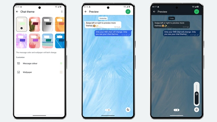 يعمل تحديث واتساب "WhatsApp" على ميزة جديدة لتصميم المحادثات الافتراضية مع خيارات تصميم متعددة، وسوف تكون متاحة في تحديث مستقبلي!