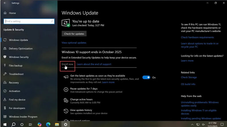 تحديثات Windows 10