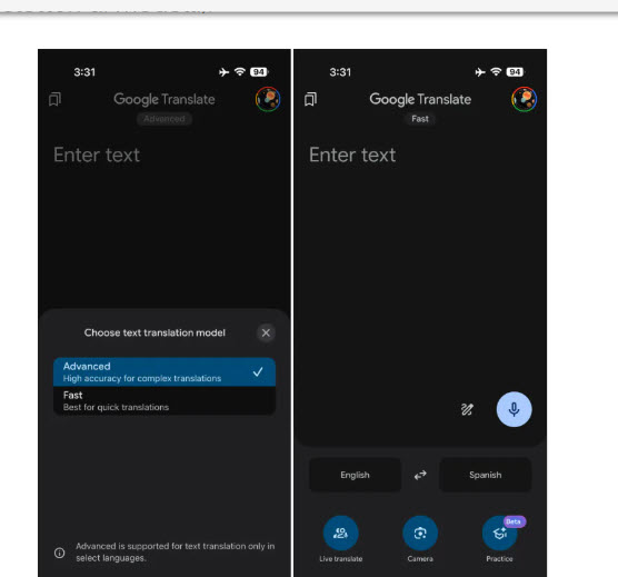 تطبيق الترجمة Google Translate
